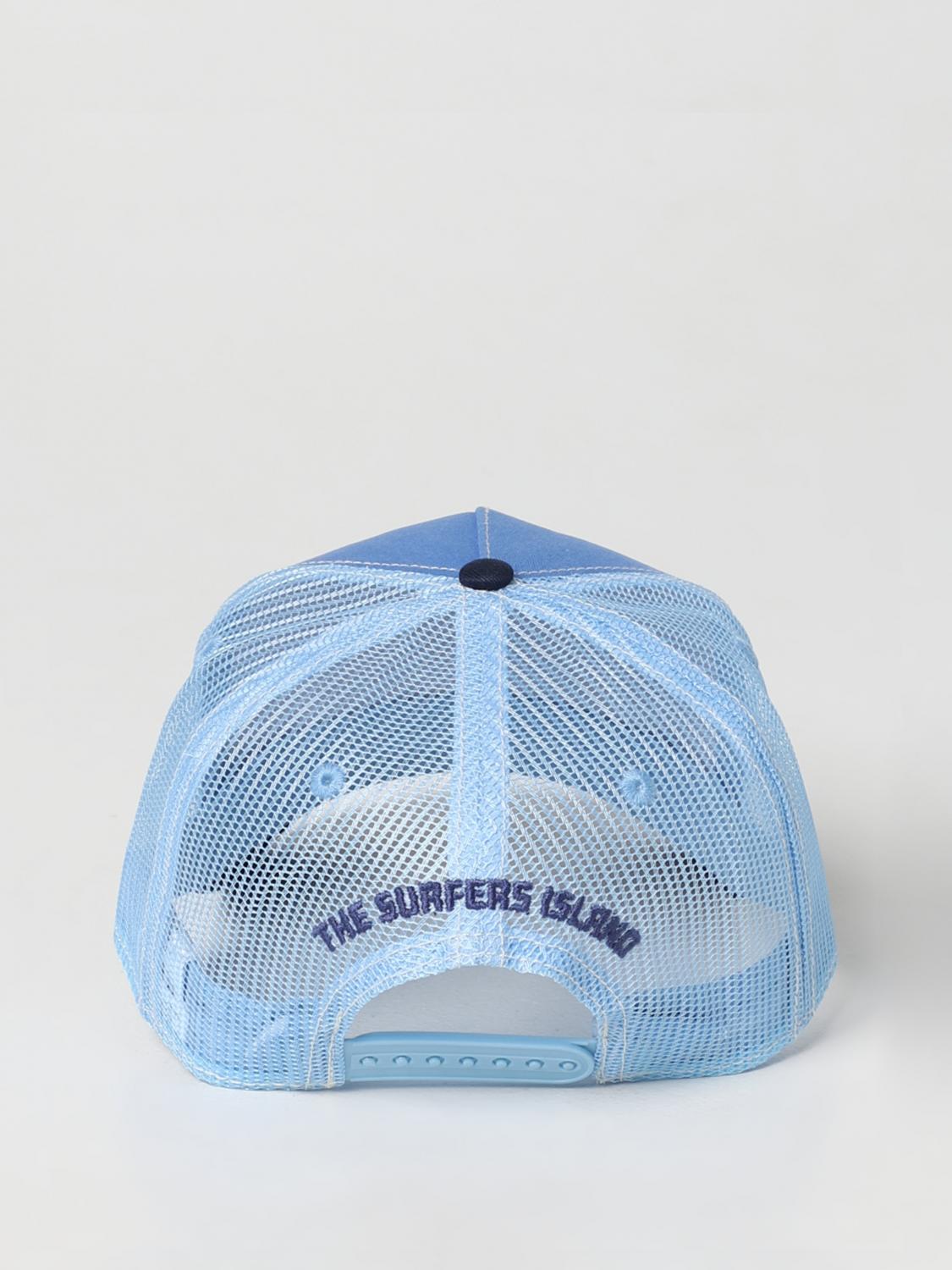 DSQUARED2 CAPPELLO: Cappello Dsquared2 in cotone e nylon, Celeste - Img 3