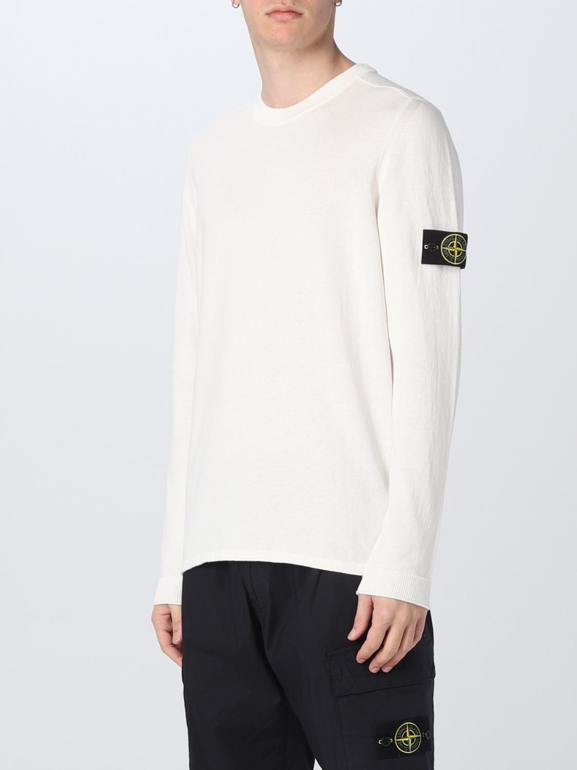 STONE ISLAND SWEATER: Sweater men Stone Island, White - Img 4