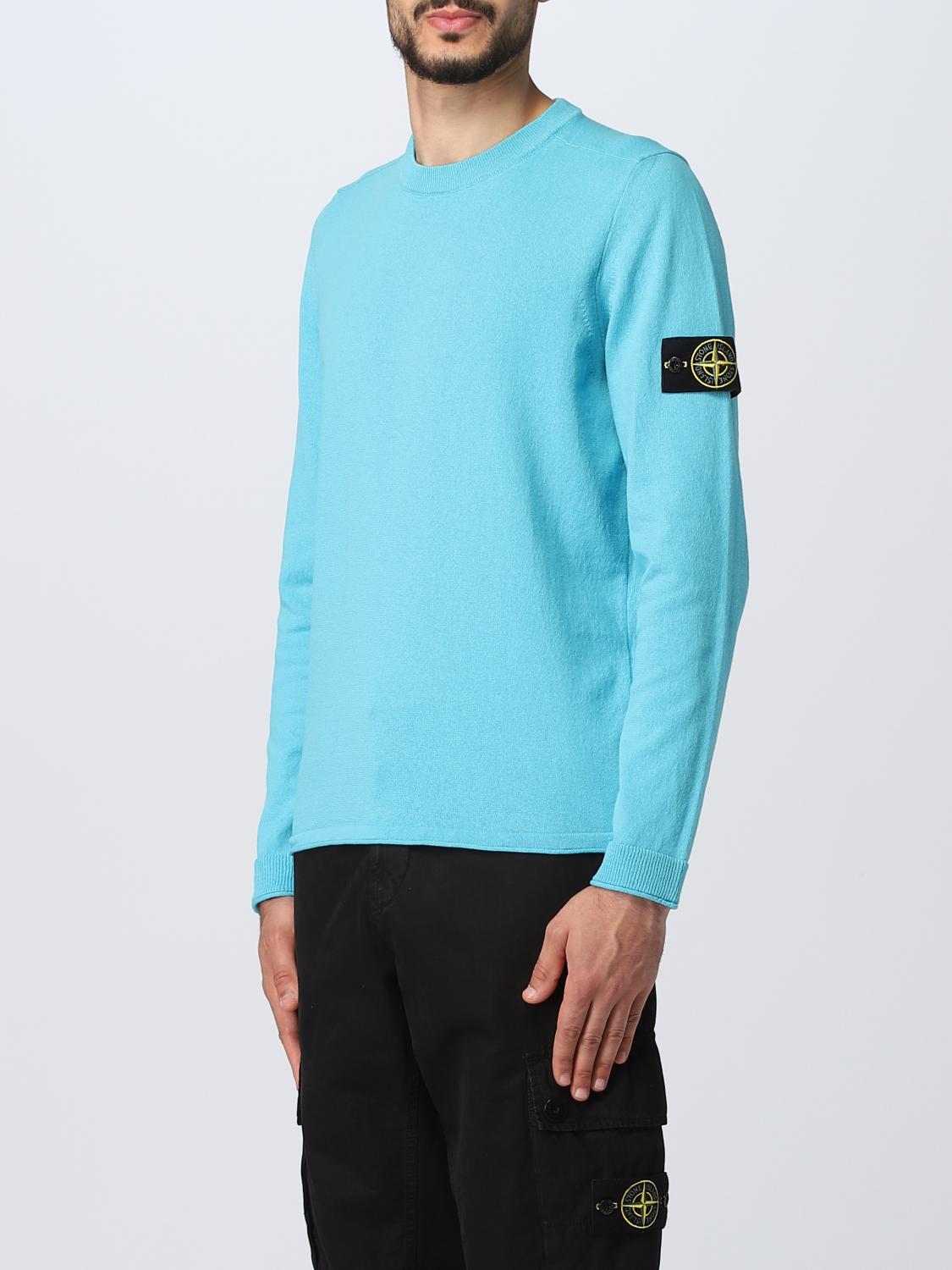STONE ISLAND PULLOVER: Pullover herren Stone Island, Türkis - Img 4