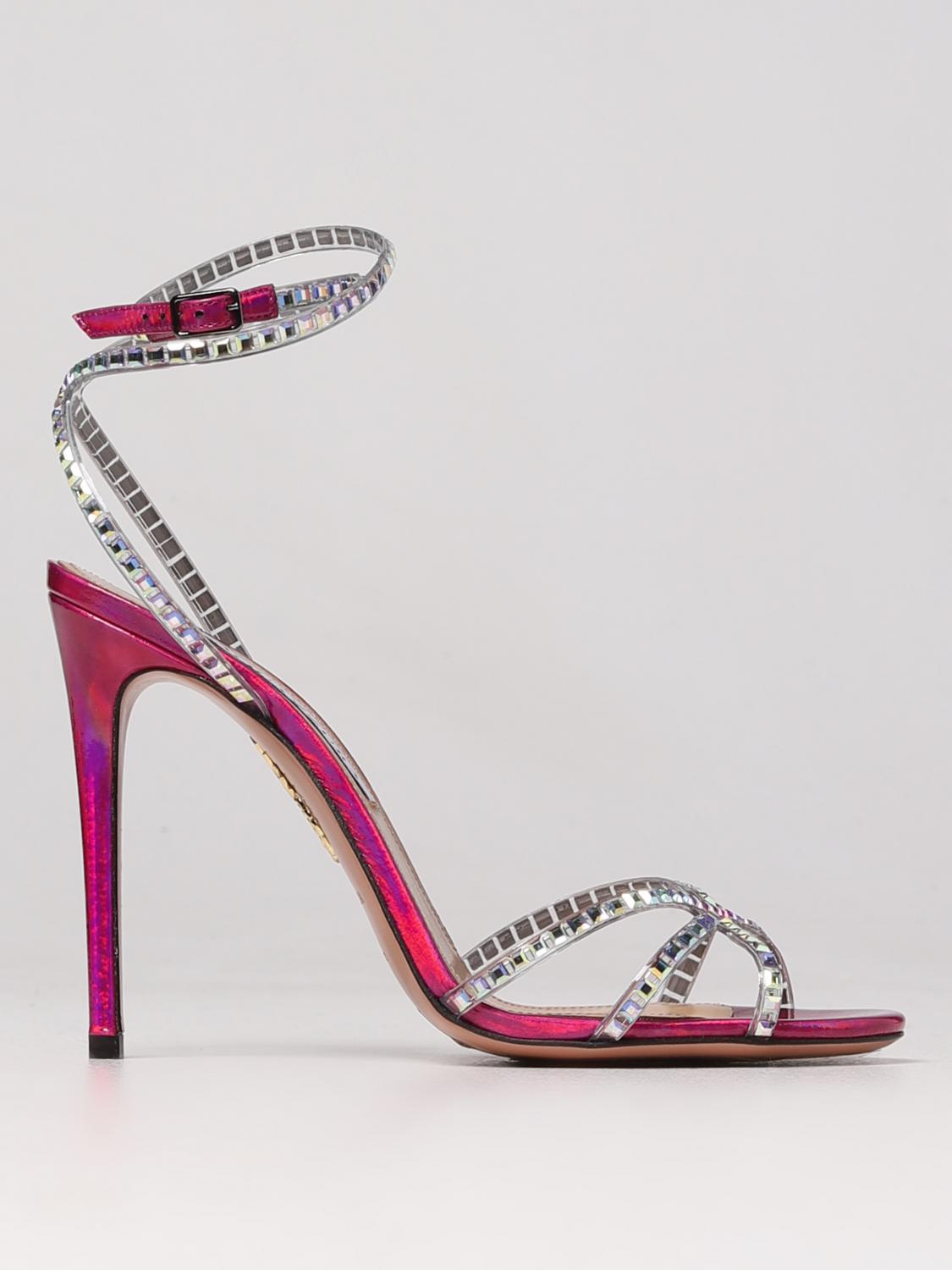 シューズ・サンダルその他 AQUAZZURA Woman Heeled sandals Fuchsia DNCHIGS0CXV FXA Aquazzura Outlet: Heeled sandals woman - Fuchsia | Aquazzura