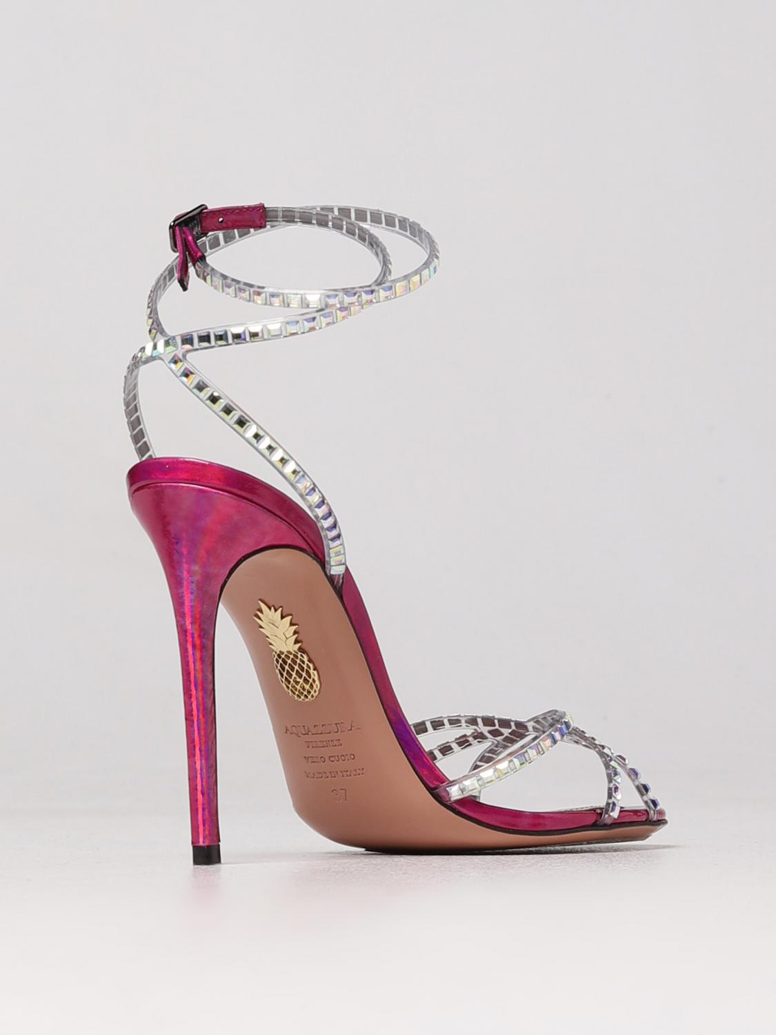 AQUAZZURA SANDALEN MIT ABSATZ: Sandalen mit absatz damen Aquazzura, Fuchsia - Img 3