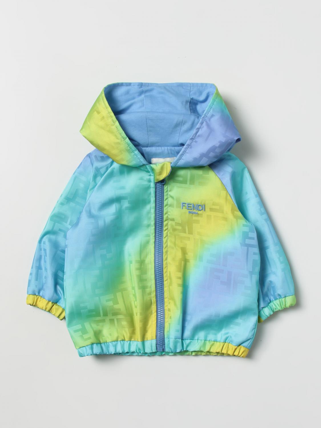 FENDI: Kids jacket in nylon - Multicolor | Fendi jacket BUA070ALOC