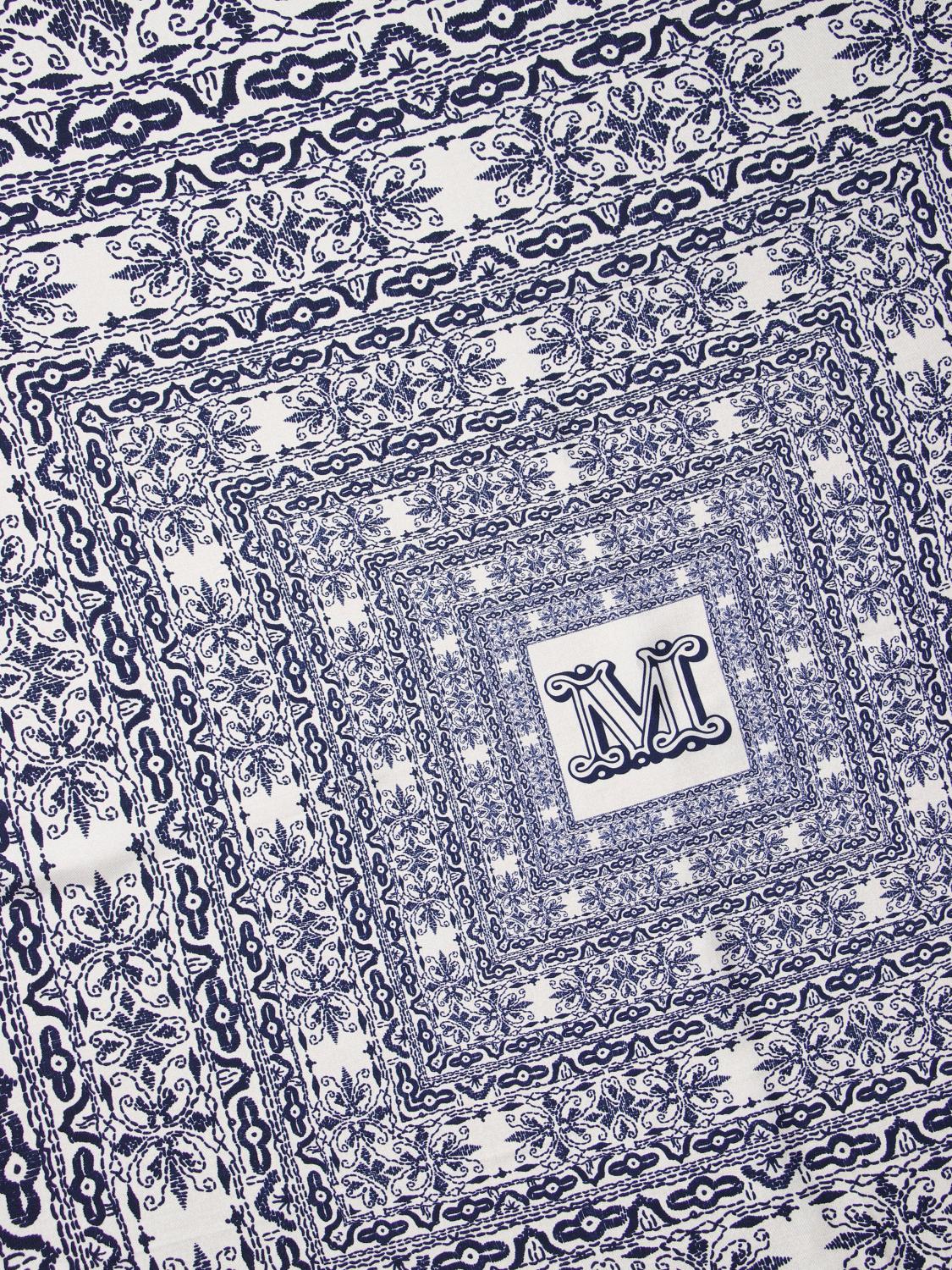 MAX MARA FOULARD: Foulard Max Mara in seta stampata, Blue - Img 3