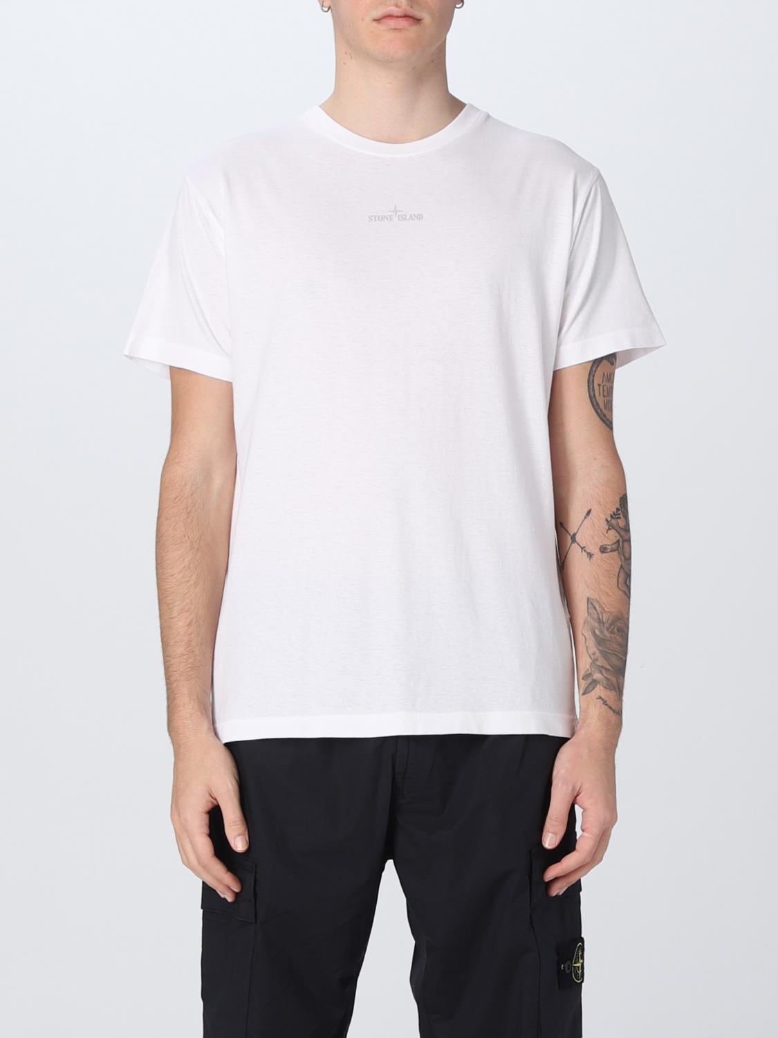 STONE ISLAND CAMISETA: Camiseta hombre Stone Island, Blanco - Img 1