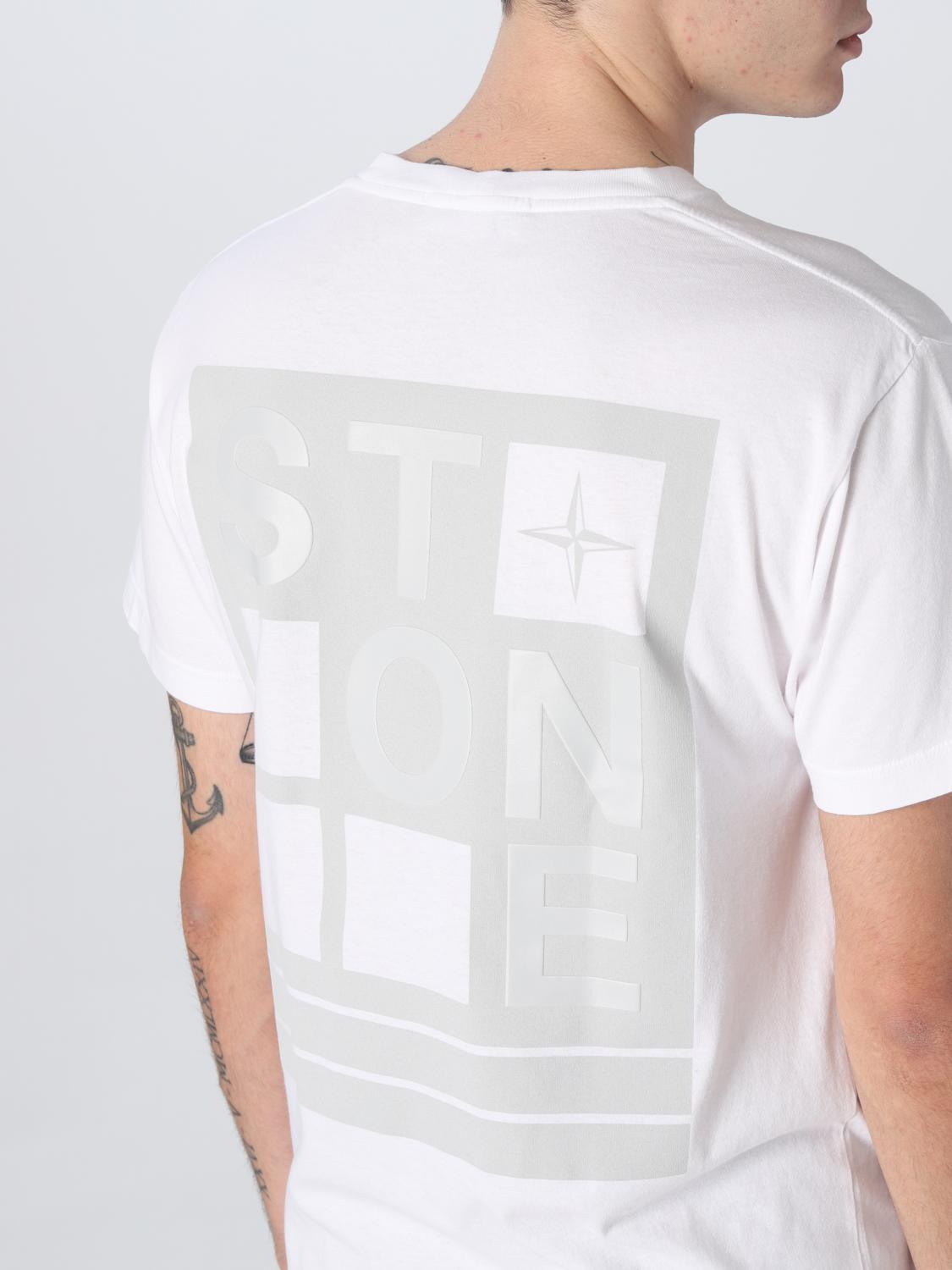 STONE ISLAND CAMISETA: Camiseta hombre Stone Island, Blanco - Img 5