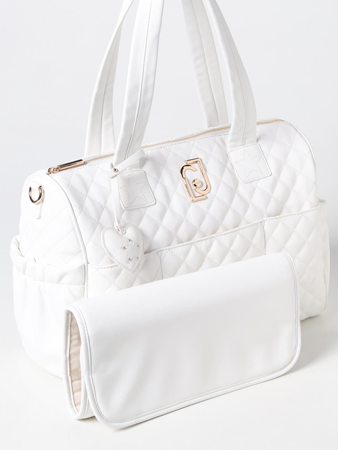 LIU JO CORREDI BAMBINI: Diaper bag Liu Jo in pelle sintetica trapuntata, Bianco - Img 3