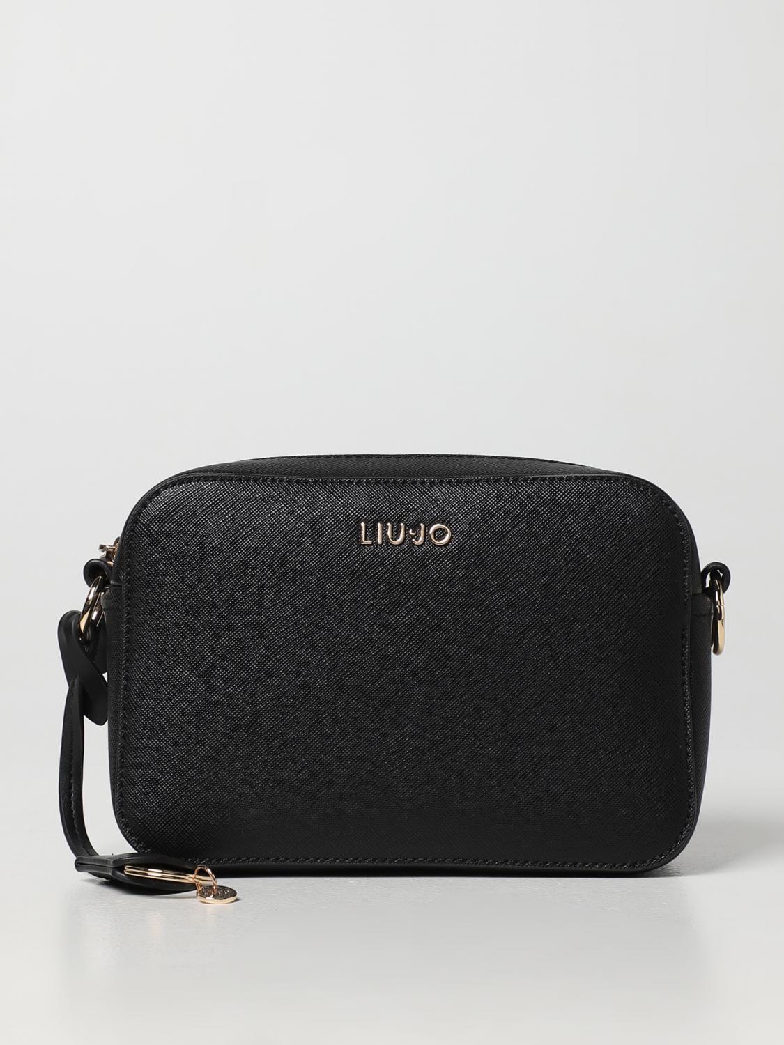 LIU JO BORSA A TRACOLLA: Borsa Agar Liu Jo in pelle sintetica saffiano, Nero - Img 1