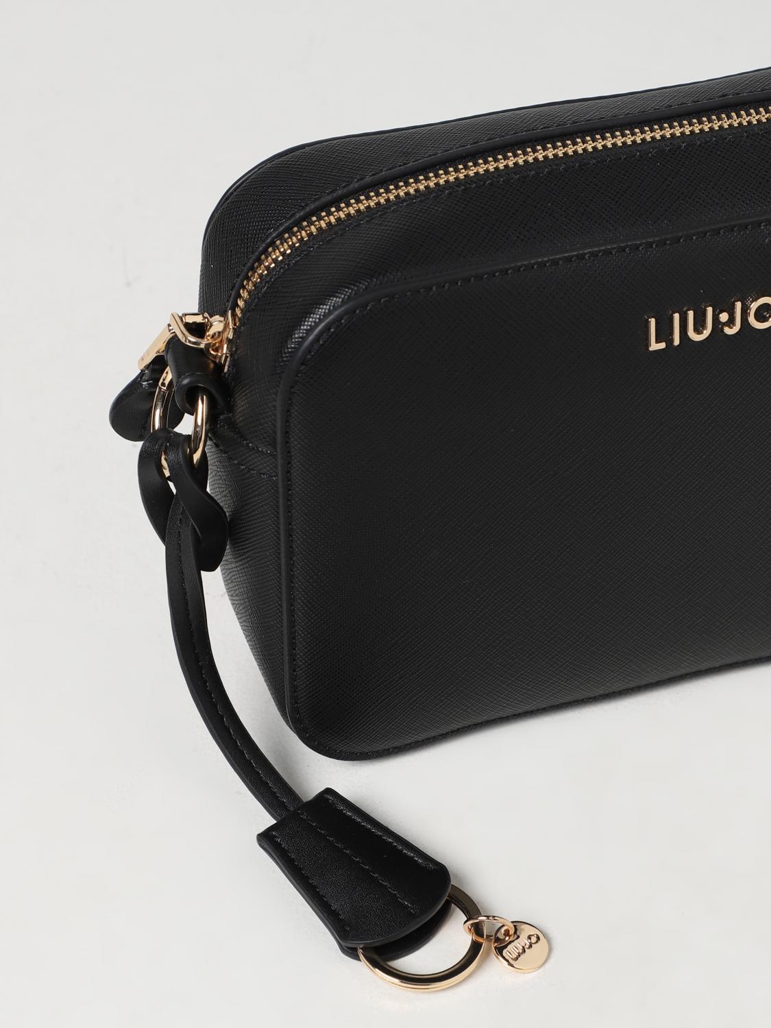 LIU JO BORSA A TRACOLLA: Borsa Agar Liu Jo in pelle sintetica saffiano, Nero - Img 4