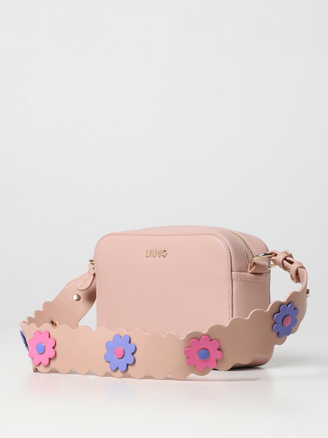 LIU JO BORSA A TRACOLLA: Borsa Agar Liu Jo in pelle sintetica saffiano, Rosa - Img 3