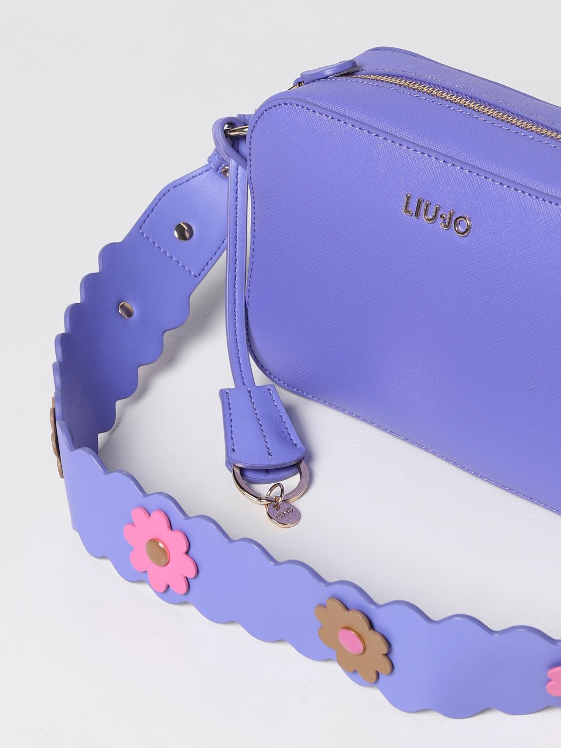 LIU JO BORSA A TRACOLLA: Borsa Agar Liu Jo in pelle sintetica saffiano, Viola - Img 4