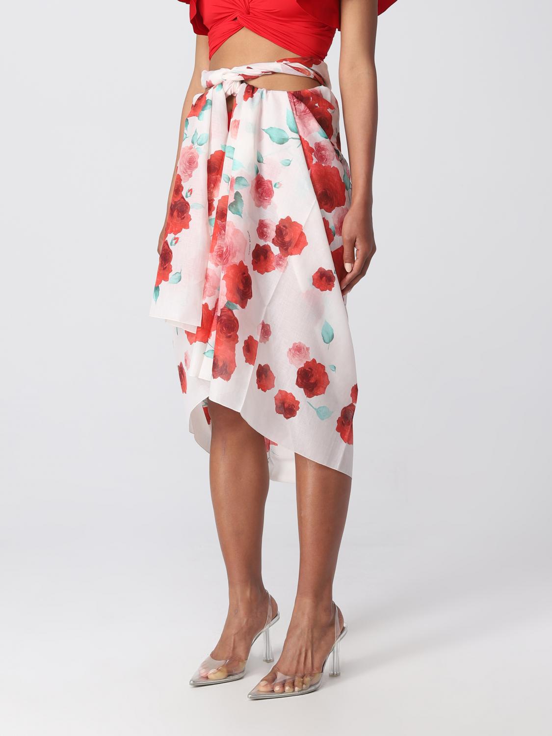 スカート MAGDA BUTRYM Woman Wrap-skirt Multicolor 699423 CREAM PRINT Magda Butrym Outlet: Wrap-skirt woman - Multicolor | Magda