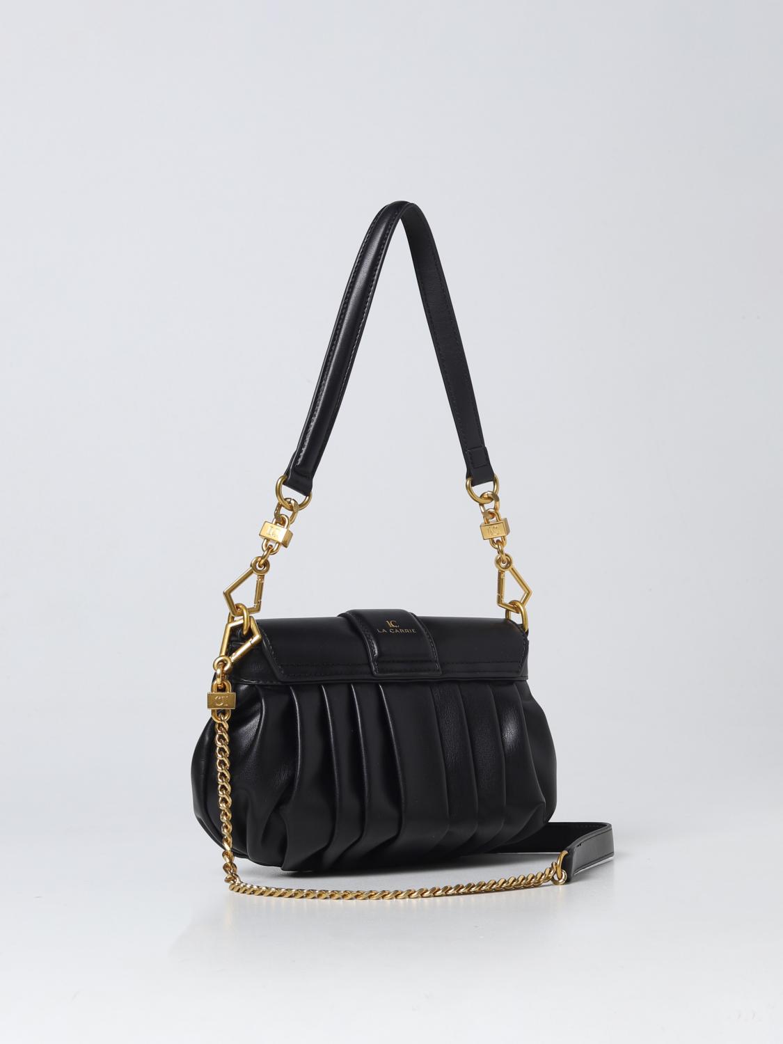 LA CARRIE BORSA A SPALLA: Borsa Accordion La Carrie in pelle sintetica, Nero - Img 2