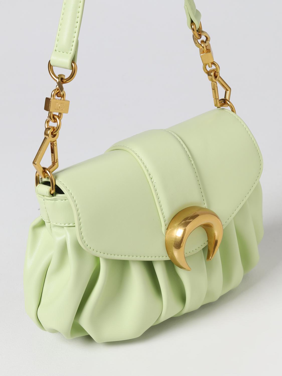 LA CARRIE BORSA A SPALLA: Borsa Accordion La Carrie in pelle sintetica, Verde - Img 3