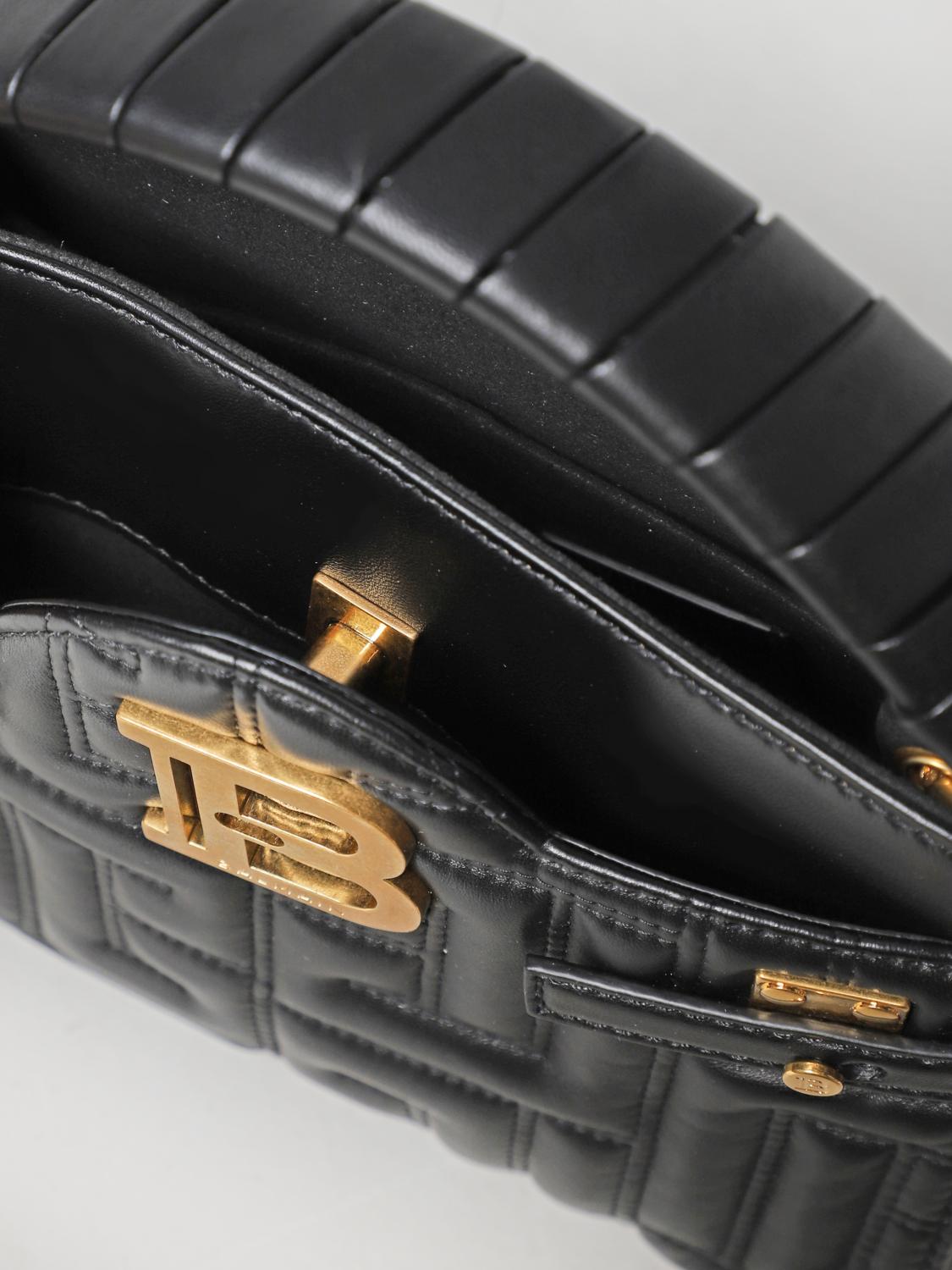 BALMAIN BORSA MINI: Borsa B-Buzz Balmain in pelle, Nero - Img 4