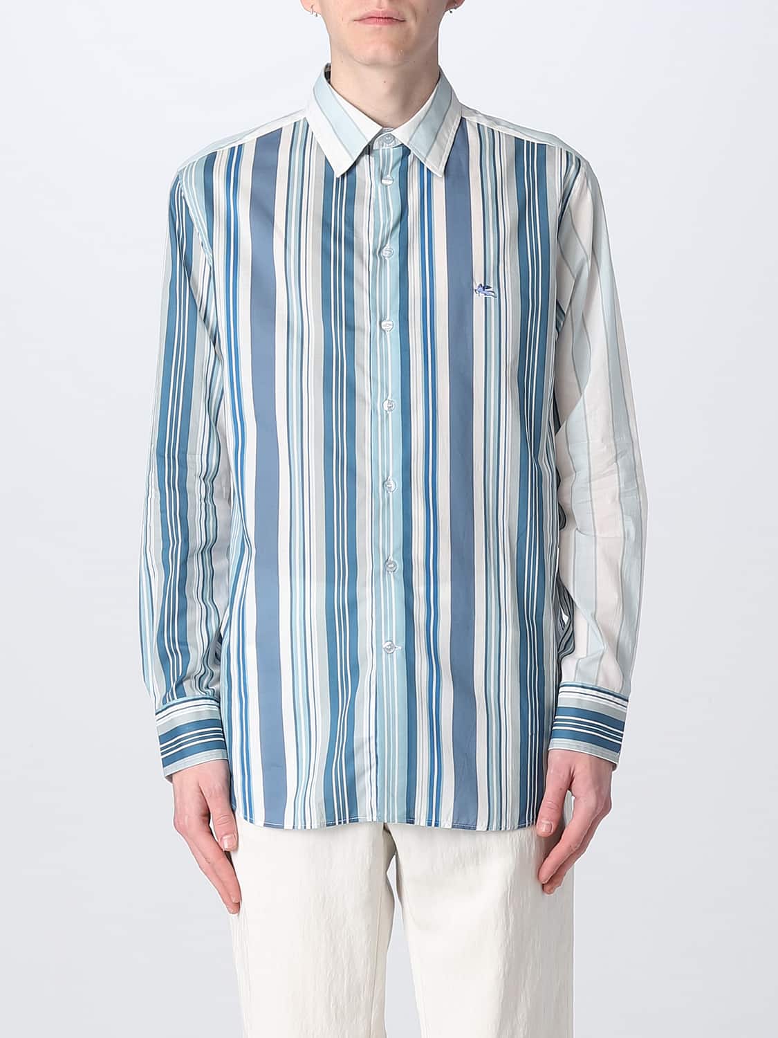 ETRO CAMISA: Camisa hombre Etro, Celeste - Img 1