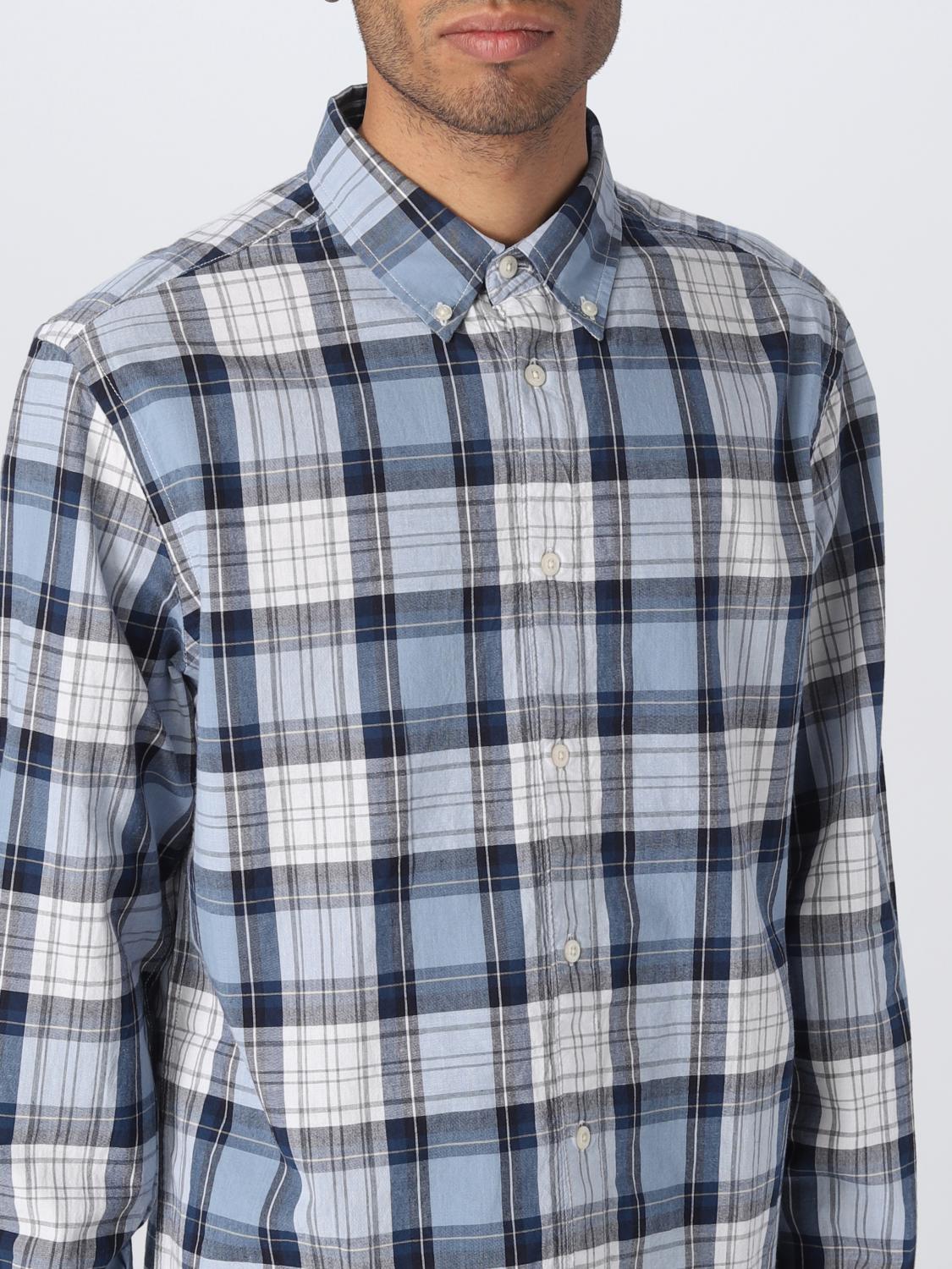 WOOLRICH CAMICIA: Camicia Woolrich in cotone, Blue - Img 3