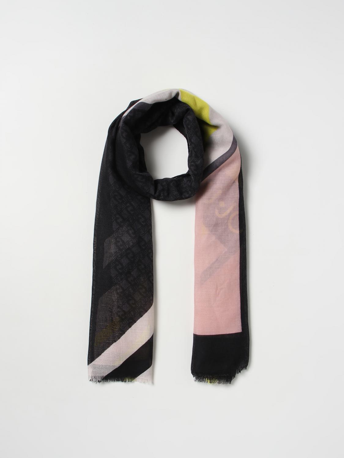 LIU JO SCIARPA: Sciarpa Liu Jo in tessuto con monogram jacquard, Fantasia - Img 2