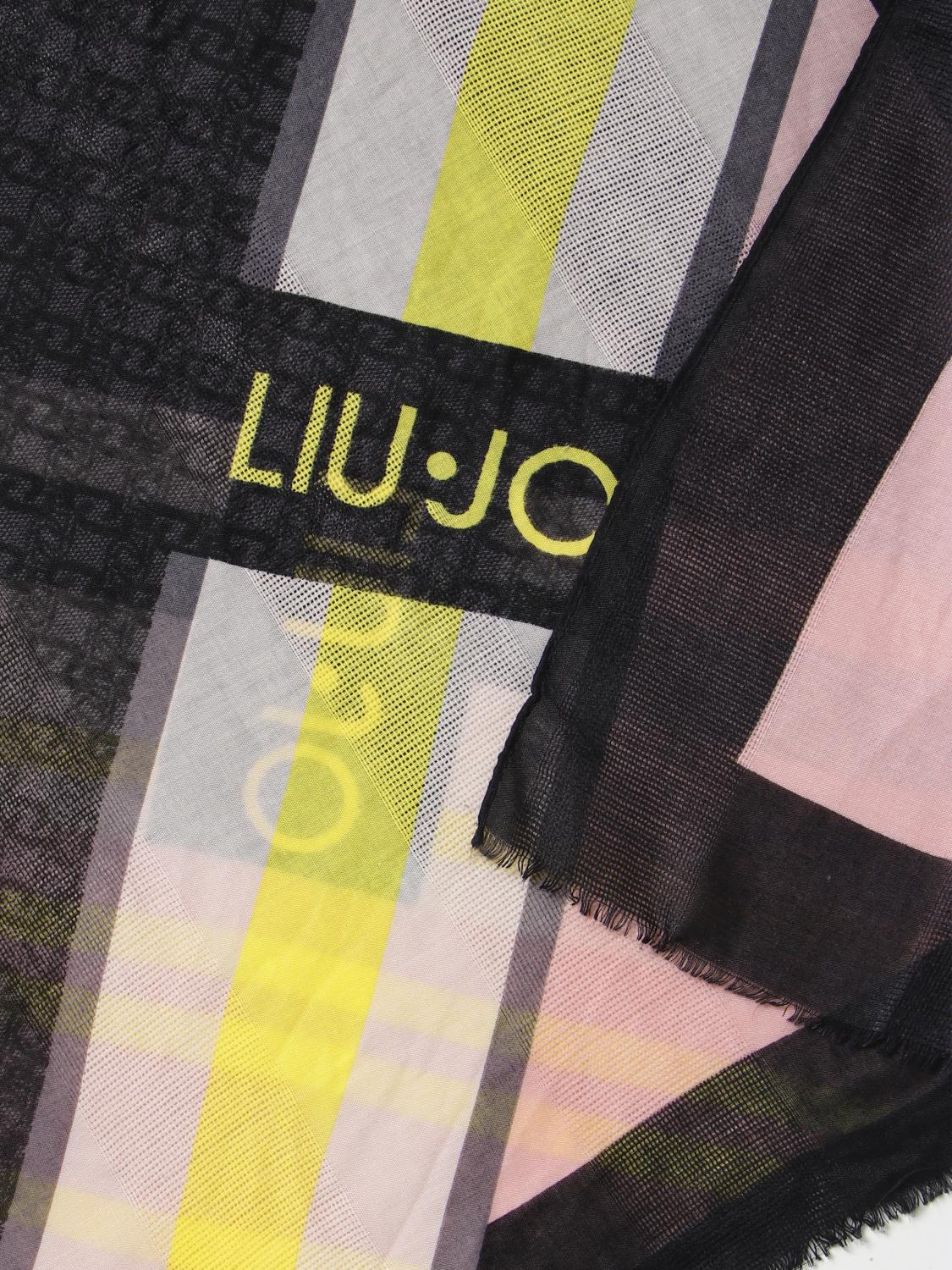 LIU JO SCIARPA: Sciarpa Liu Jo in tessuto con monogram jacquard, Fantasia - Img 3