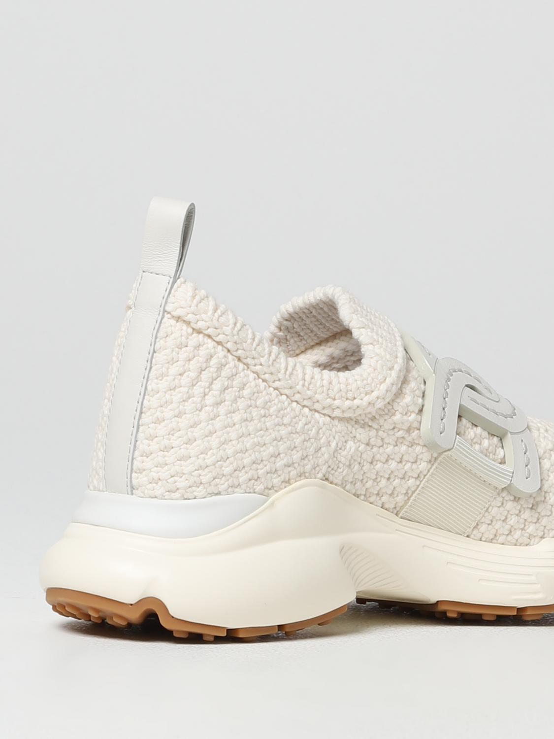 TOD'S SNEAKERS: Sneakers Tod's in crochet di cotone, Crema - Img 3