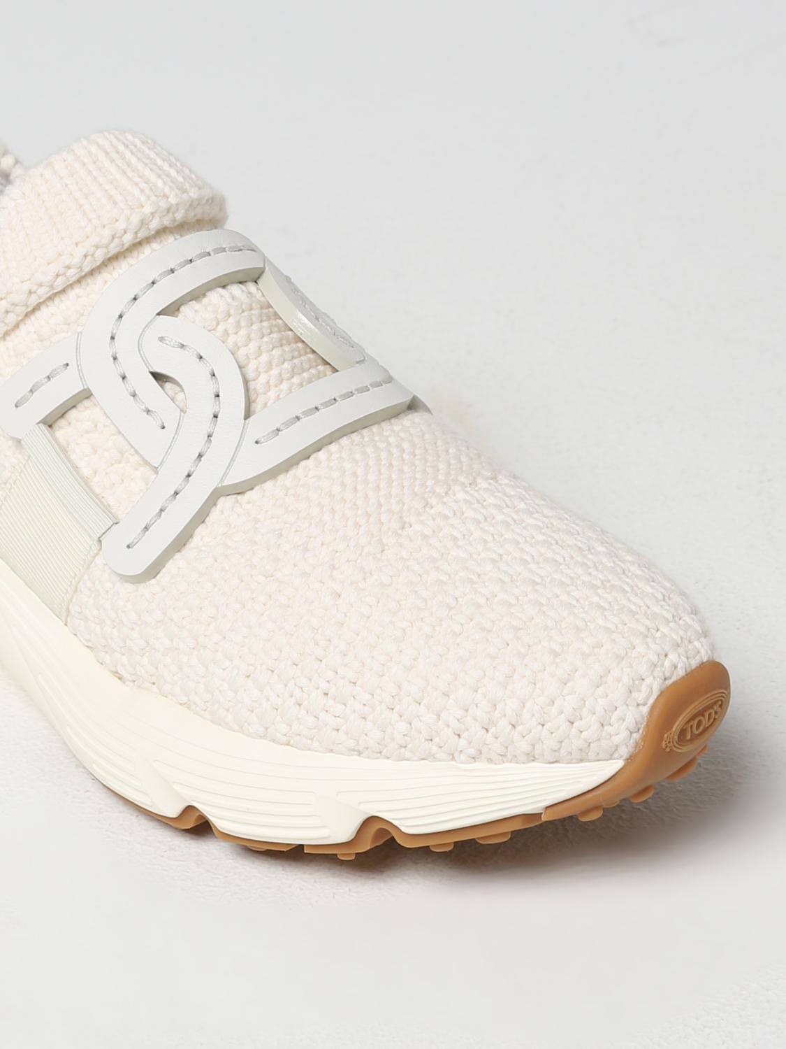 TOD'S SNEAKERS: Sneakers Tod's in crochet di cotone, Crema - Img 4