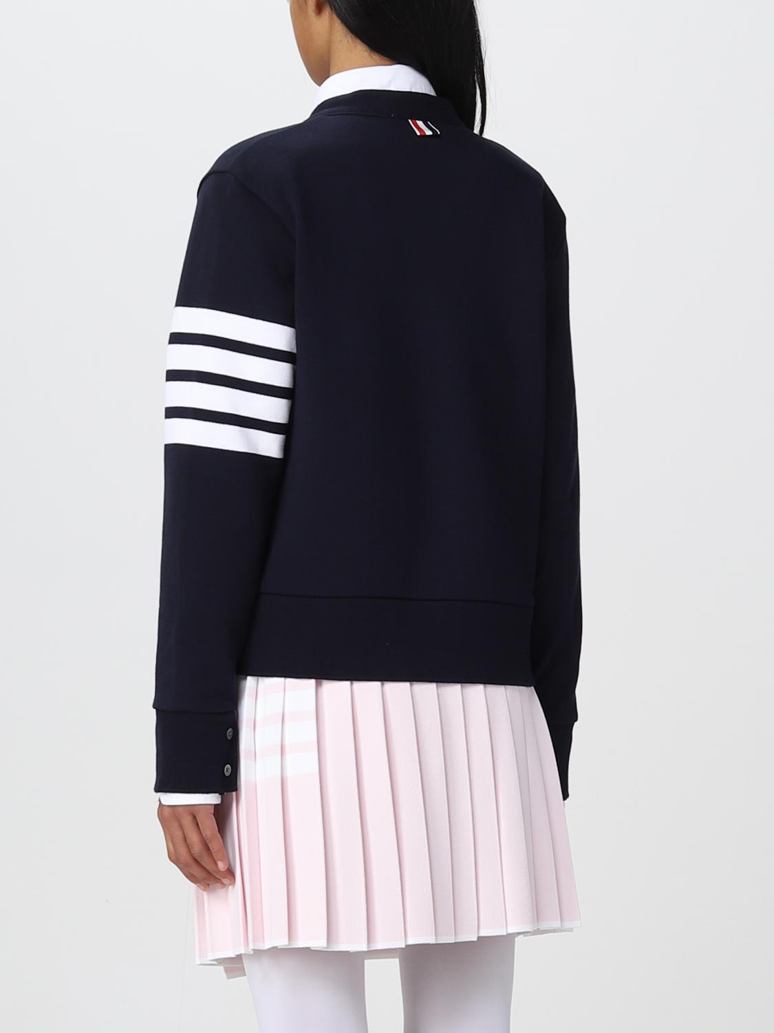 THOM BROWNE MAGLIA: Cardigan Thom Browne in cotone, Blue - Img 3
