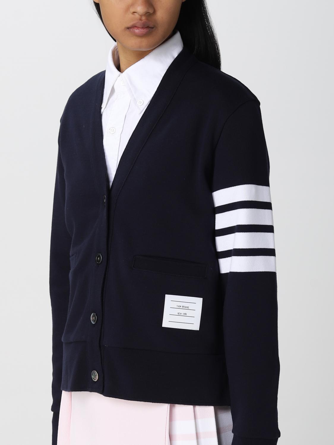 THOM BROWNE MAGLIA: Cardigan Thom Browne in cotone, Blue - Img 5