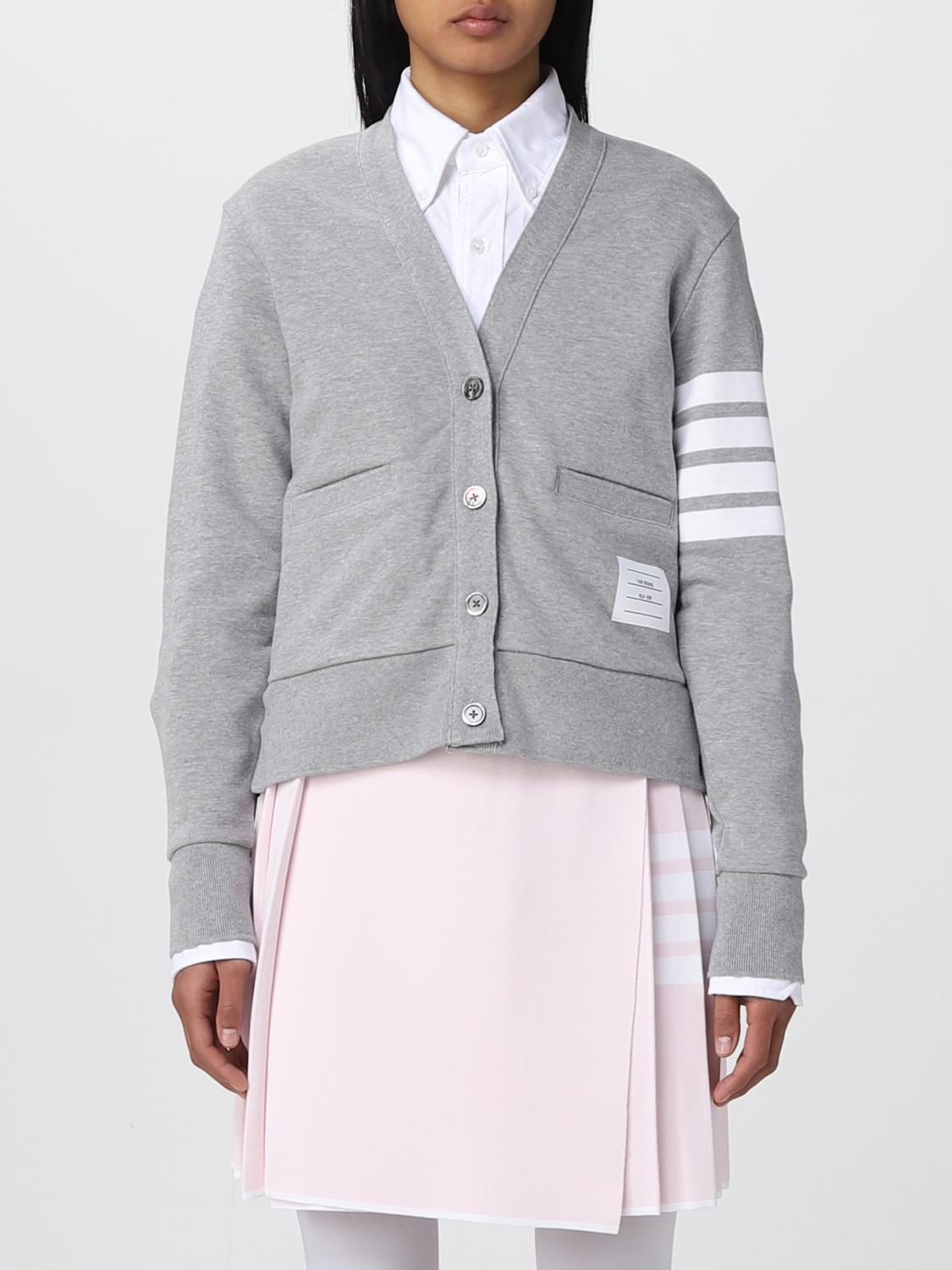 THOM BROWNE PULLOVER: Thom Browne Baumwoll-Cardigan, Grau - Img 1