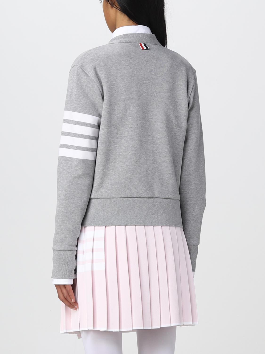 THOM BROWNE PULLOVER: Thom Browne Baumwoll-Cardigan, Grau - Img 3