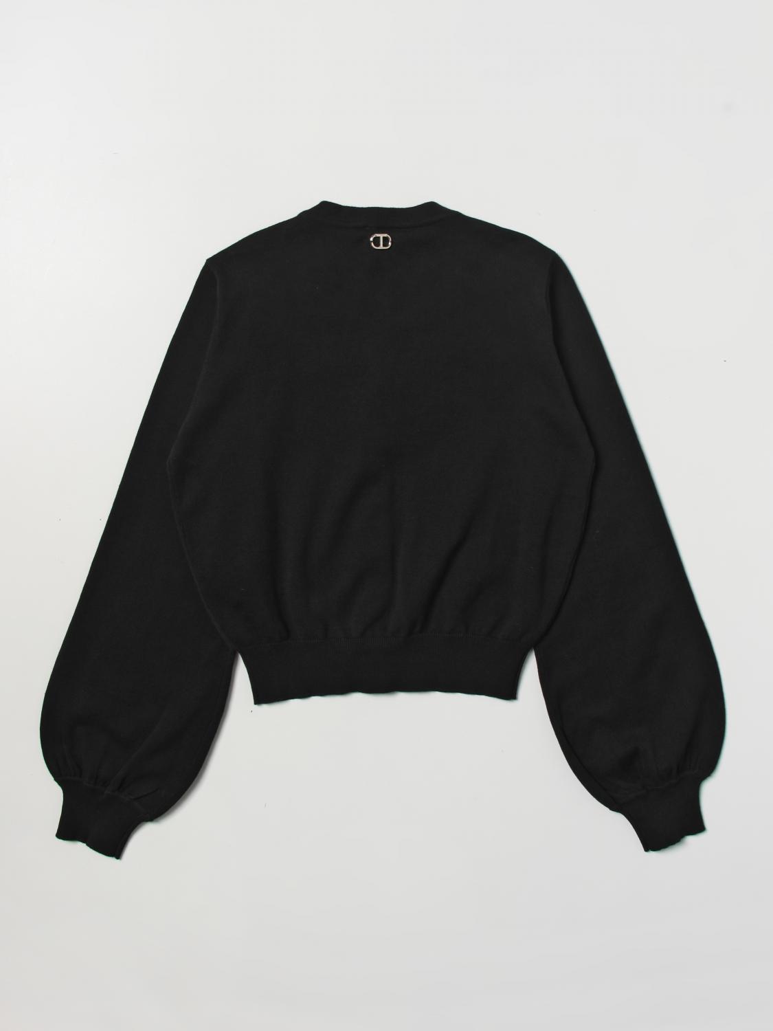 TWINSET MAGLIA: Cardigan Twinset in cotone, Nero - Img 2