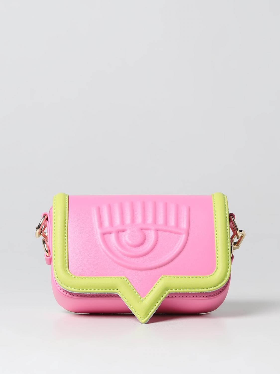 CHIARA FERRAGNI BORSA MINI: Borsa Eyelike Chiara Ferragni in pelle sintetica, Rosa - Img 1