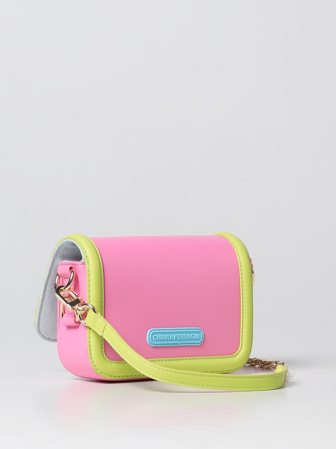 CHIARA FERRAGNI BORSA MINI: Borsa Eyelike Chiara Ferragni in pelle sintetica, Rosa - Img 2