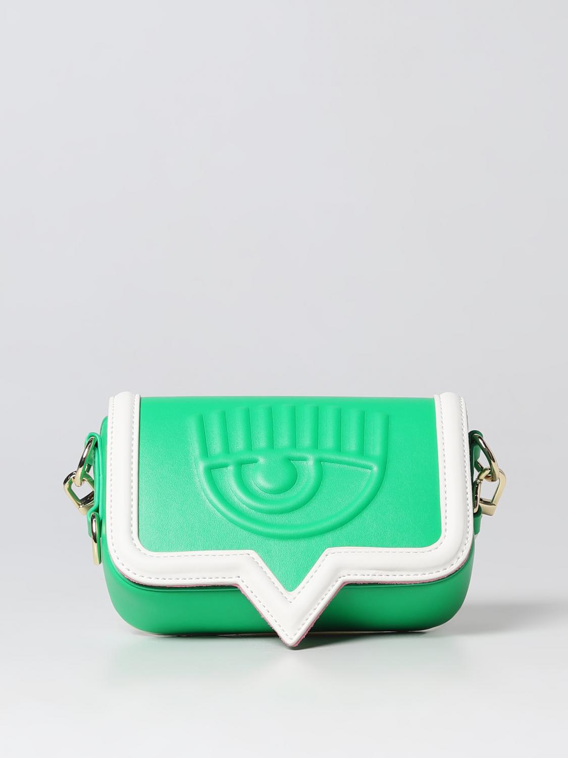 CHIARA FERRAGNI MINI BAG: Shoulder bag woman Chiara Ferragni, Green - Img 1