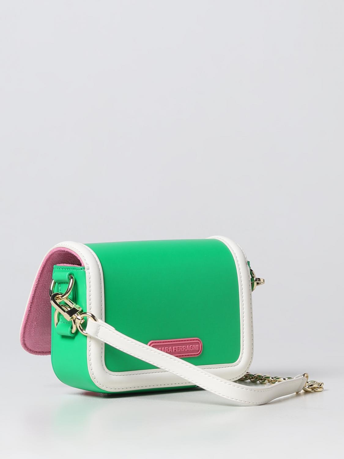 CHIARA FERRAGNI MINI BAG: Shoulder bag woman Chiara Ferragni, Green - Img 2