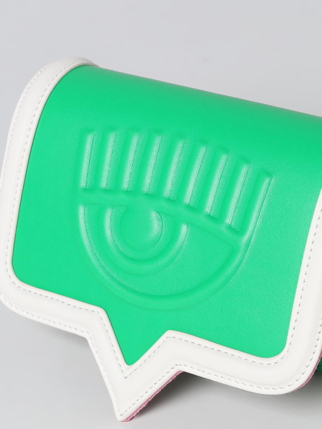 CHIARA FERRAGNI MINI BAG: Shoulder bag woman Chiara Ferragni, Green - Img 3