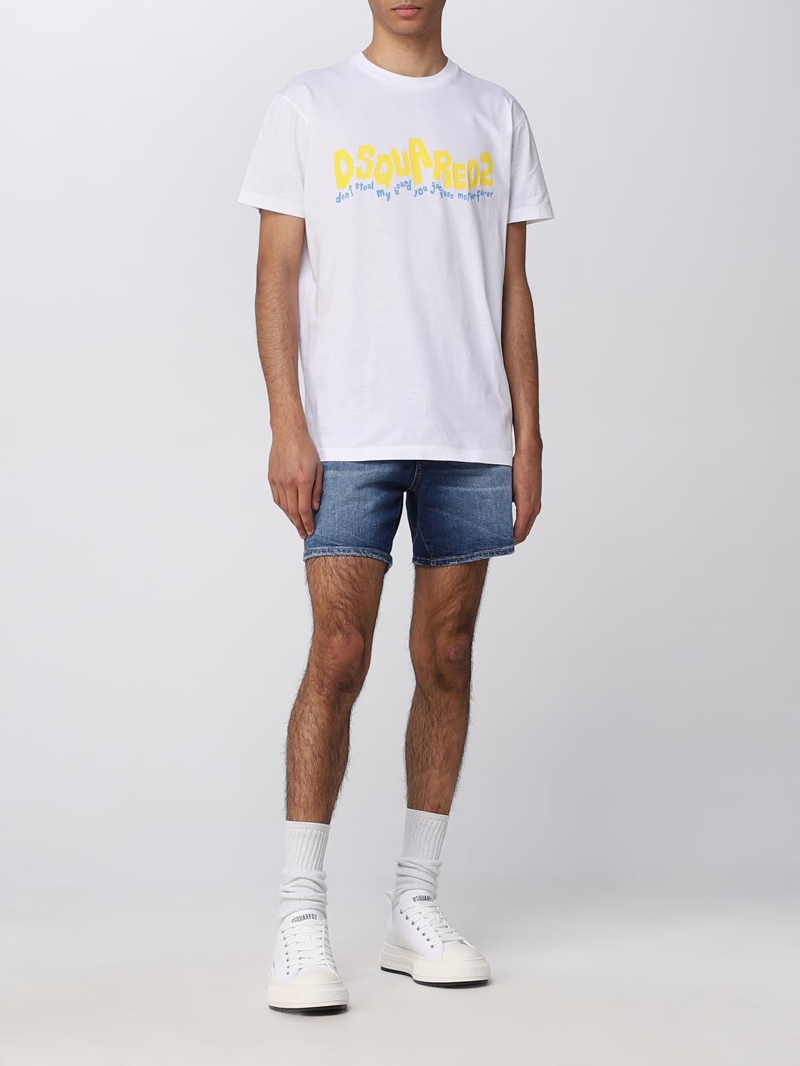 DSQUARED2 短裤: 短裤 男士 Dsquared2, 蓝色 - Img 2