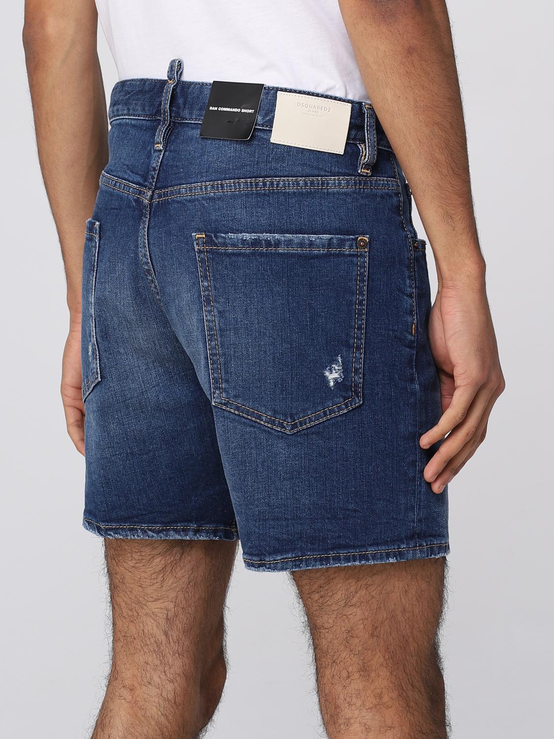 DSQUARED2 短裤: 短裤 男士 Dsquared2, 蓝色 - Img 4