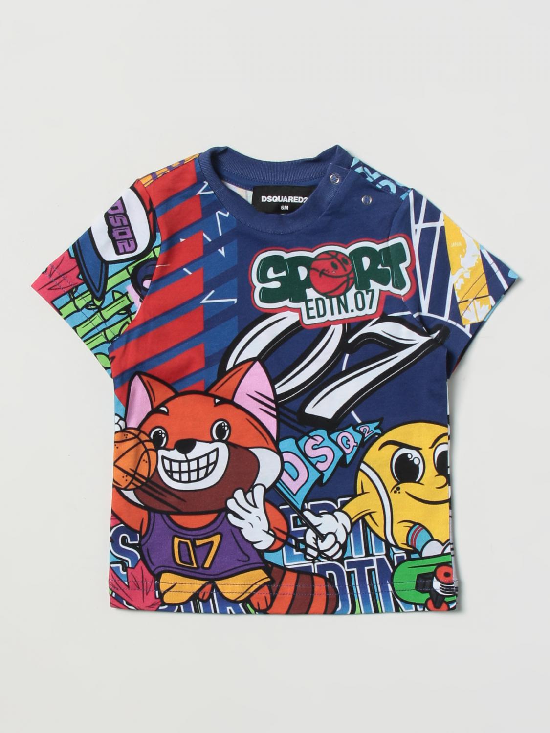 DSQUARED2 T-SHIRT: T-shirt Dsquared2 Junior con stampa grafica, Fantasia - Img 1