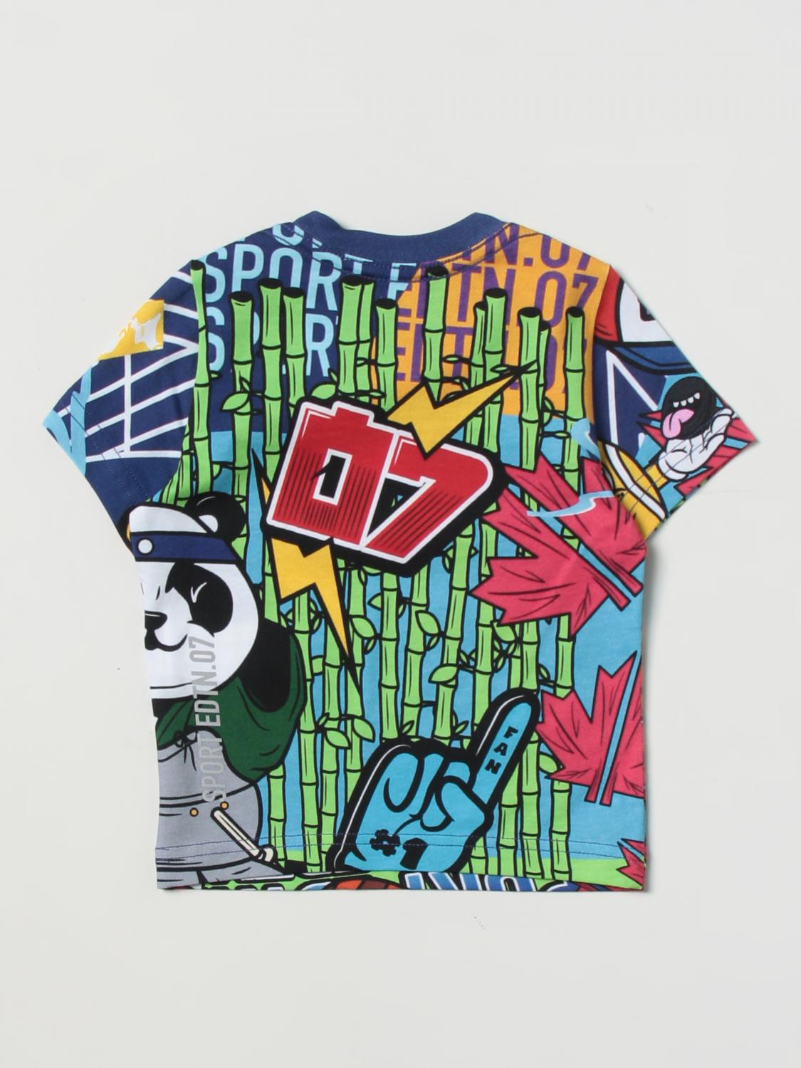 DSQUARED2 T-SHIRT: T-shirt Dsquared2 Junior con stampa grafica, Fantasia - Img 2