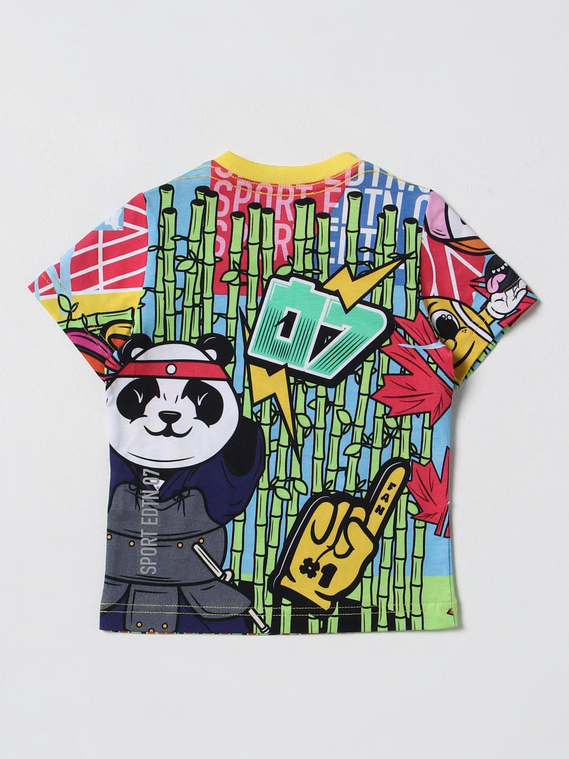 DSQUARED2 T-SHIRT: T-shirt Dsquared2 Junior con stampa grafica, Senape - Img 2