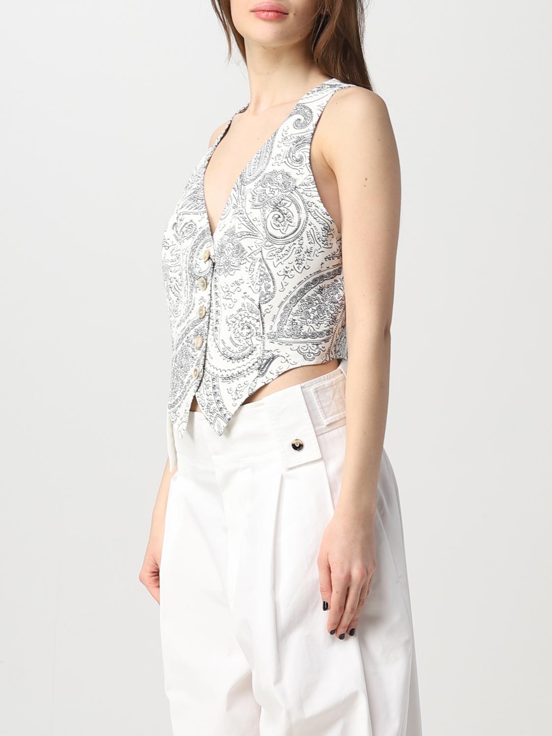 Etro vest in viscose and wool blend - White | 122211920 | GIGLIO.COM