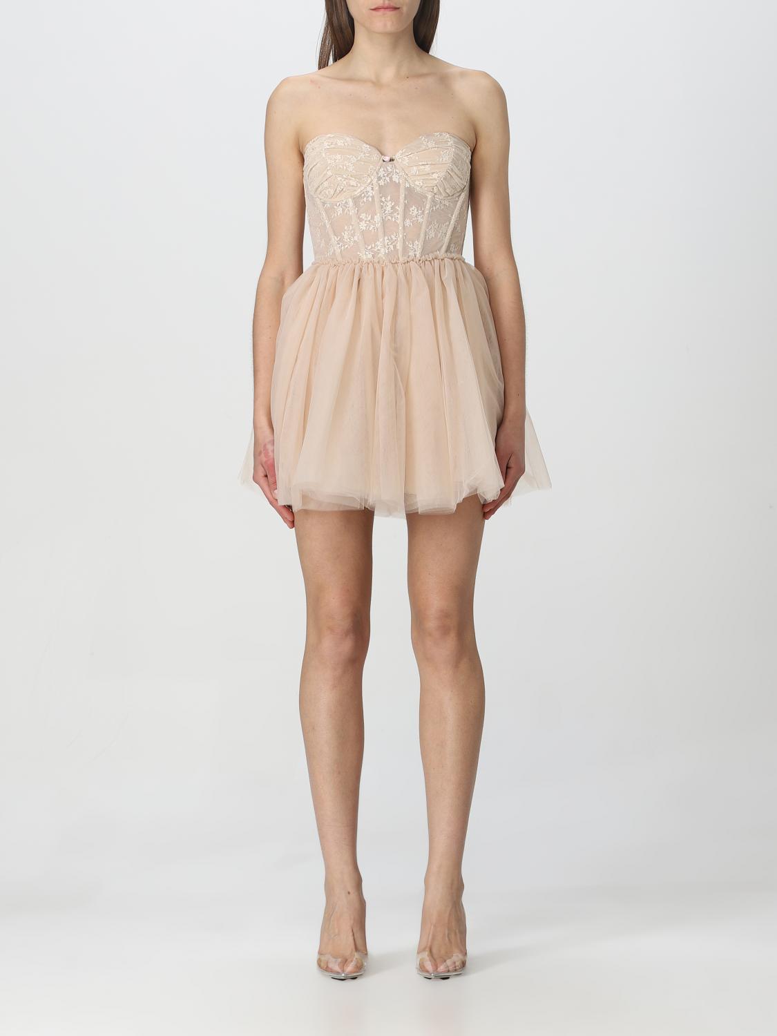 aniye by dress pink Aniye By Carmen Ruffled Tie Neck Mini Dress | Pink