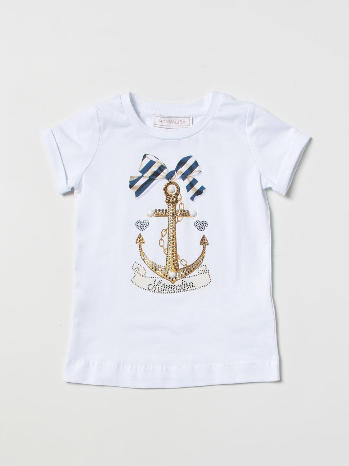 MONNALISA CAMISETA: Camisetas niños Monnalisa, Blanco - Img 1