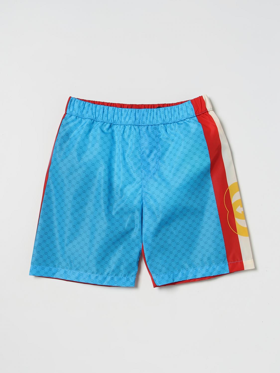 GUCCI: boys' swim shorts - Blue | Gucci swimsuit 725498XWAW8