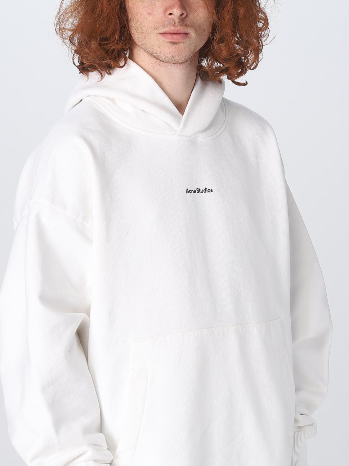 Acne Studios cotton hoodie - White | BI0139 | GIGLIO.COM