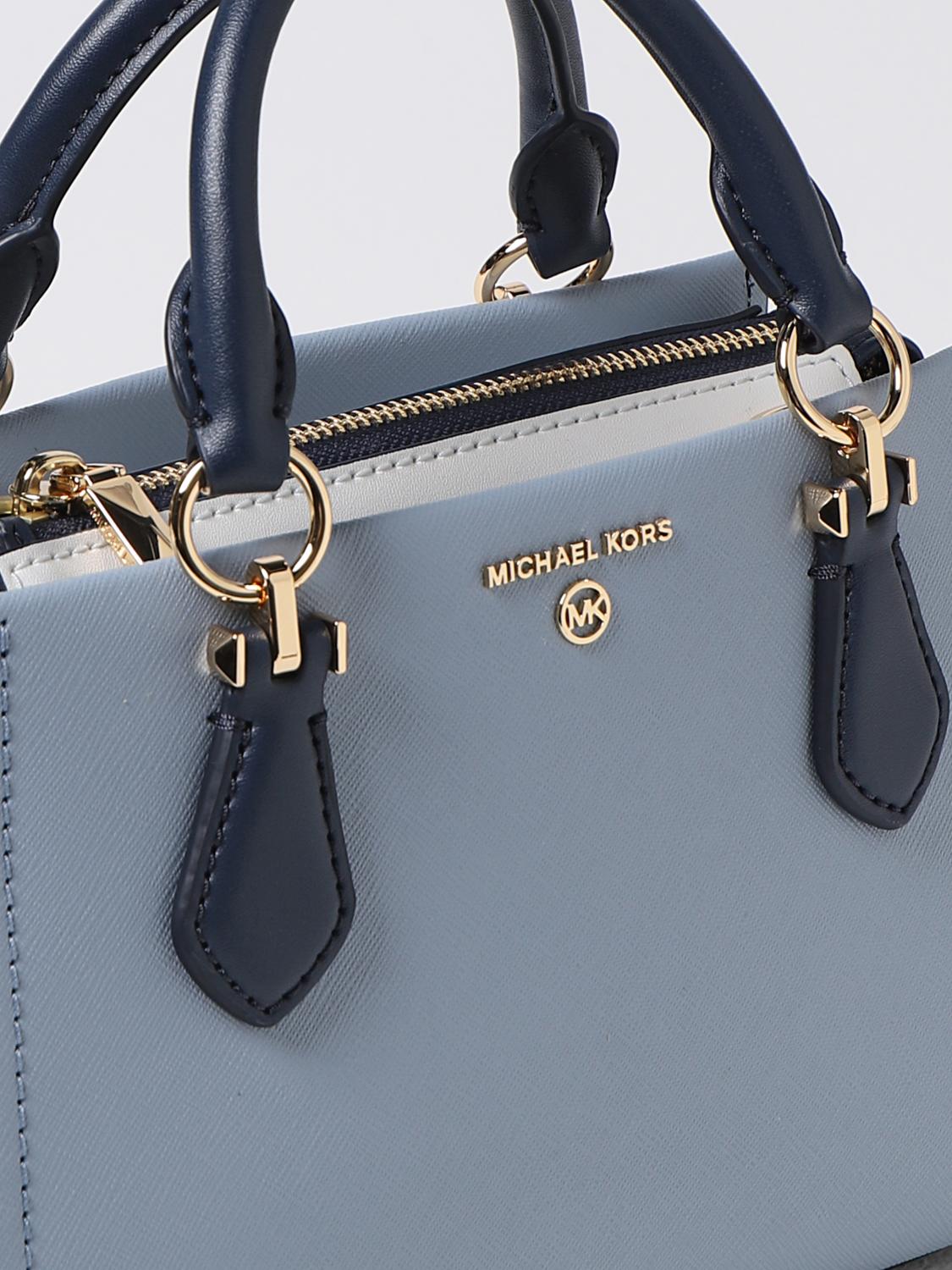 MICHAEL KORS CROSSBODY BAG: Michael Kors Marilyn bag in saffiano leather, Sky Blue - Img 3