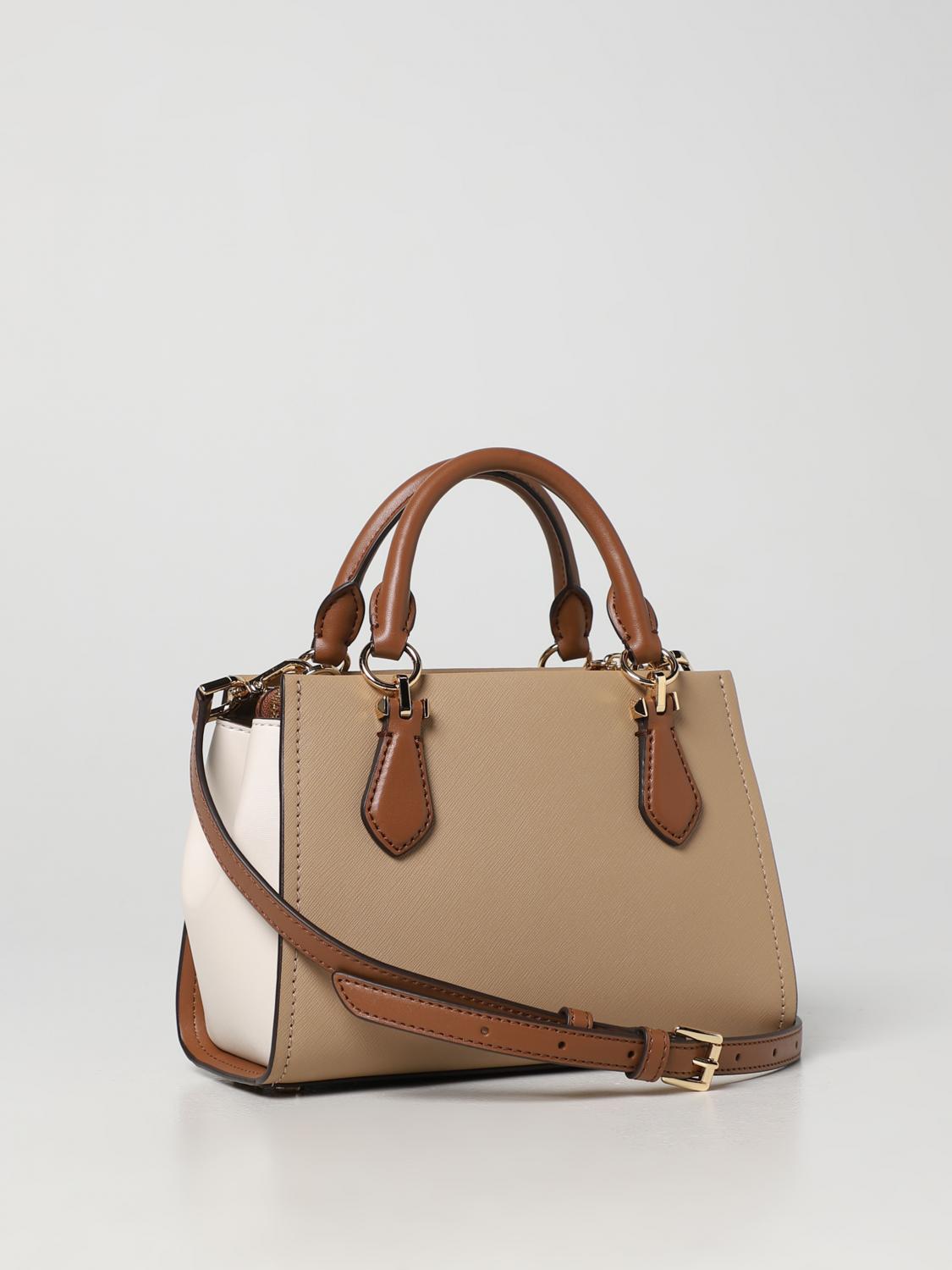 MICHAEL KORS BORSA A TRACOLLA: Borsa Marilyn Michael Kors in pelle saffiano, Marrone - Img 2