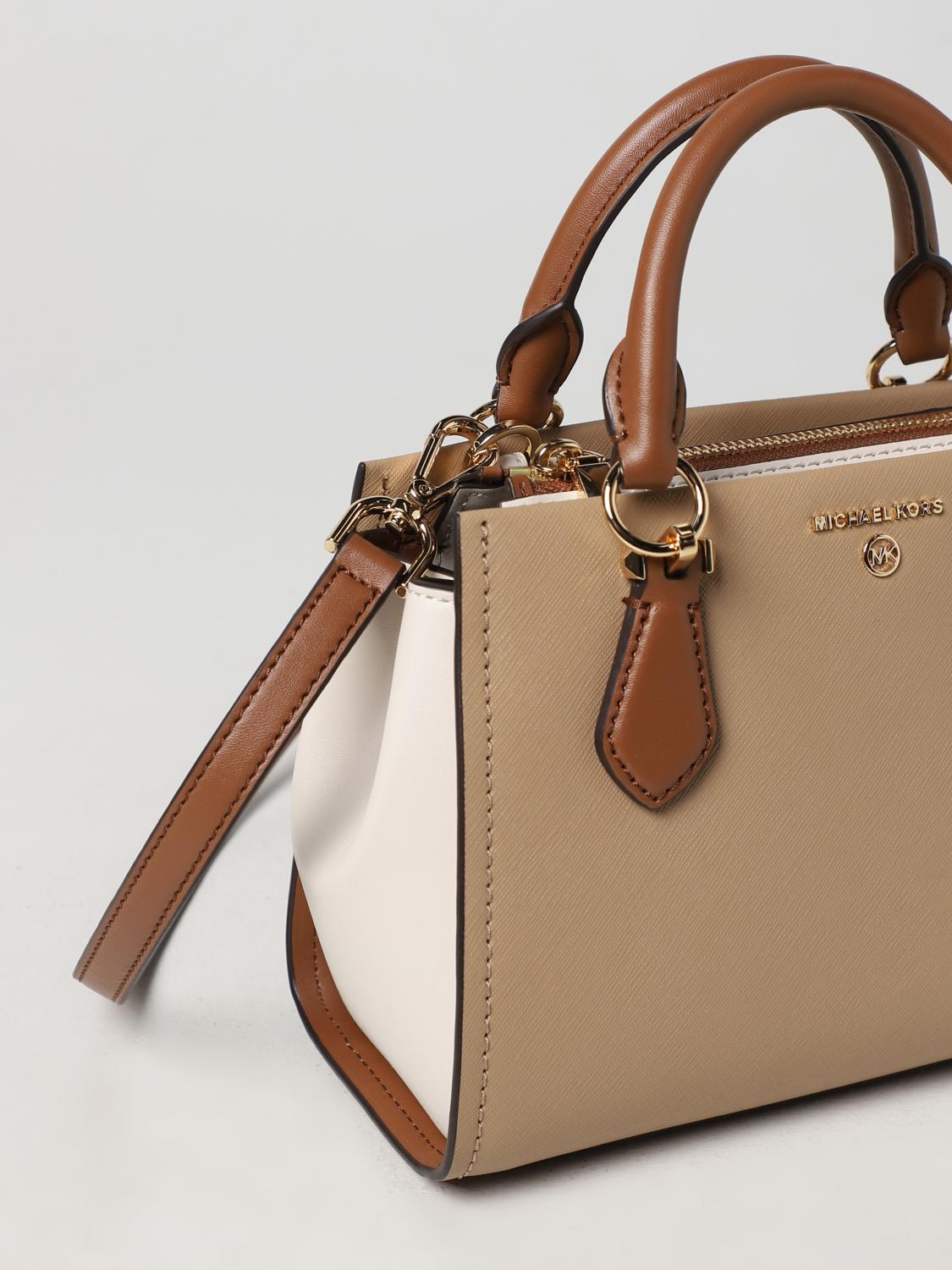 MICHAEL KORS BORSA A TRACOLLA: Borsa Marilyn Michael Kors in pelle saffiano, Marrone - Img 3