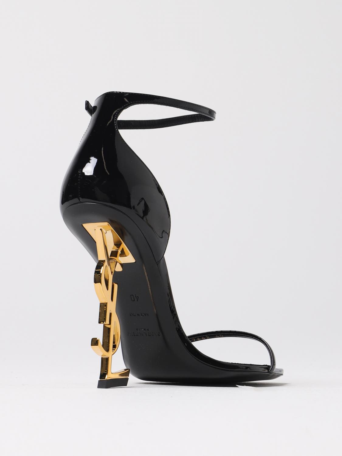 Saint Laurent Opyum sandals in patent leather - Black