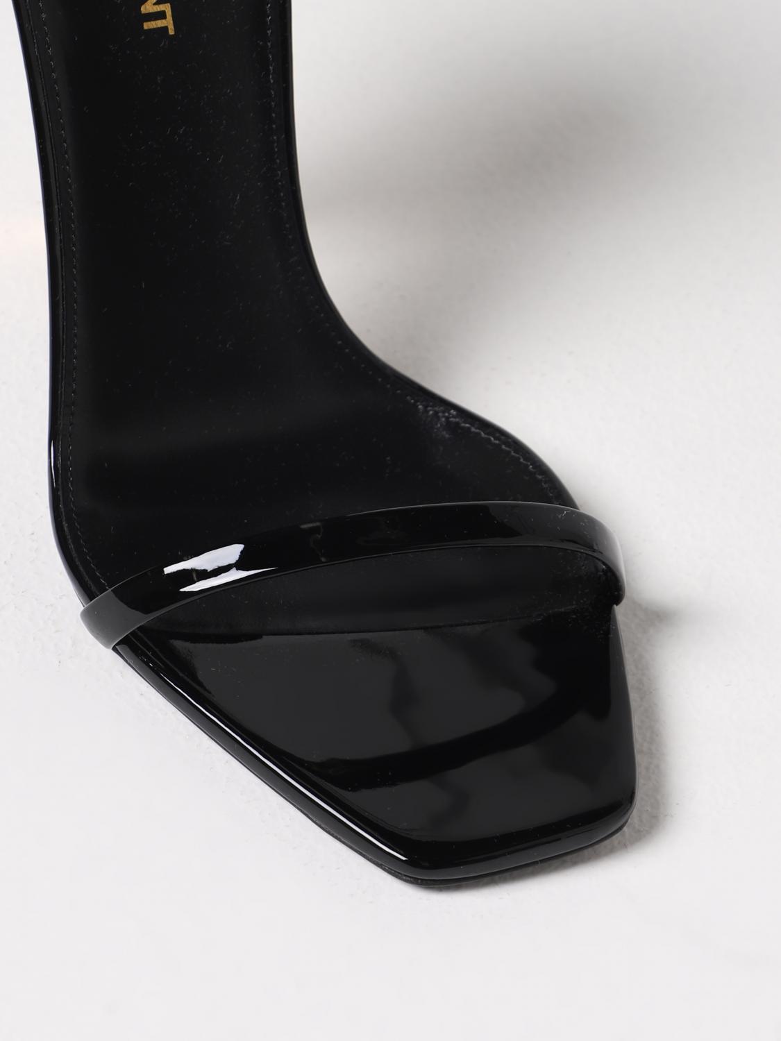 Saint Laurent Opyum sandals in patent leather - Black