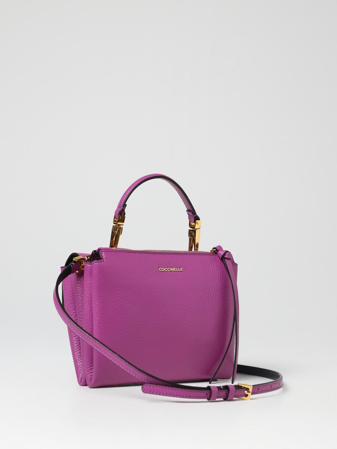 COCCINELLE BORSA MINI: Borsa Arlettis Coccinelle in pelle a grana, Viola - Img 2